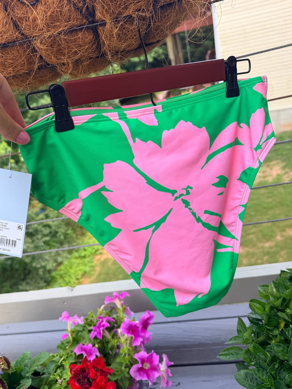 Antonio Melani Two Piece High Waist Ruffle Bra One Shoulder Top Mandarin Green - Picture 7 of 10